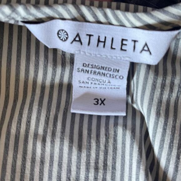 Athleta Minimalist Striped Stretch Tank Top Sleeveless Blouse Stretch 3X - Picture 2 of 13